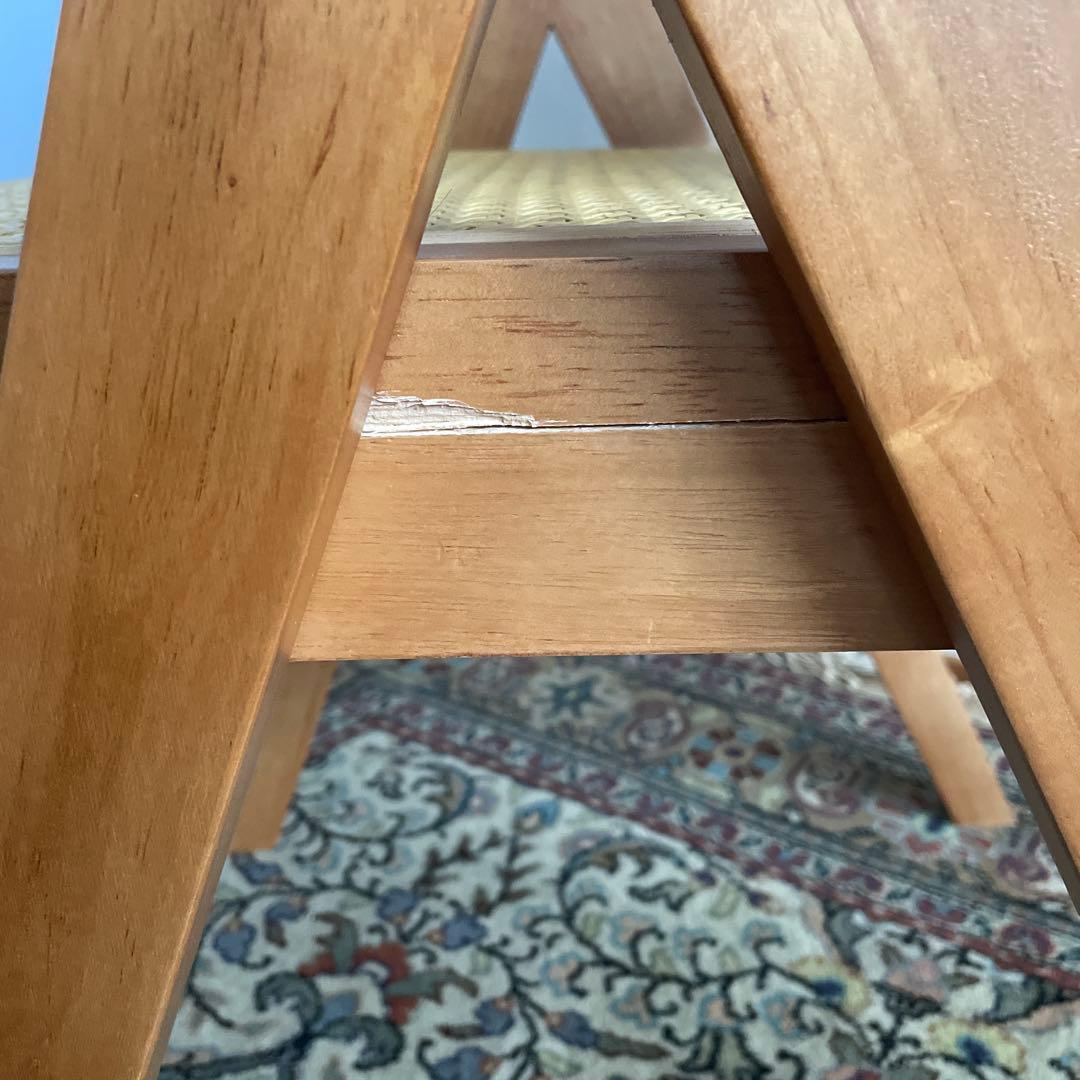 ピエールジャンヌレ　リプロダクト　木製アームチェア ラタン編み　天然木