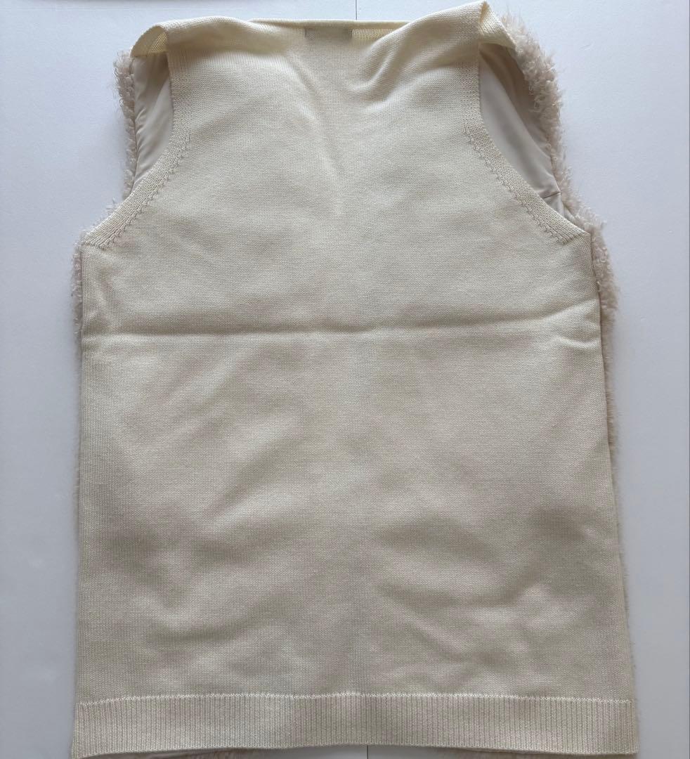 allureville★フェイクファーコンビニットジレ