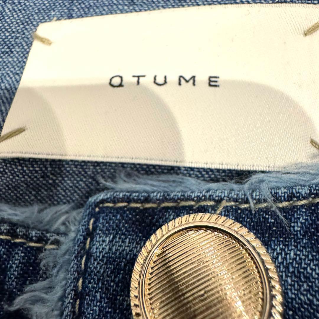 【新品】QTUME クチューム　ダークブルーデニム クロップドジャケット