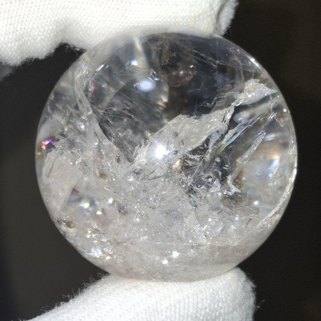 天然石✨️ピンクアゼツライト　スフィア✨️虹ギラギラ台座付き