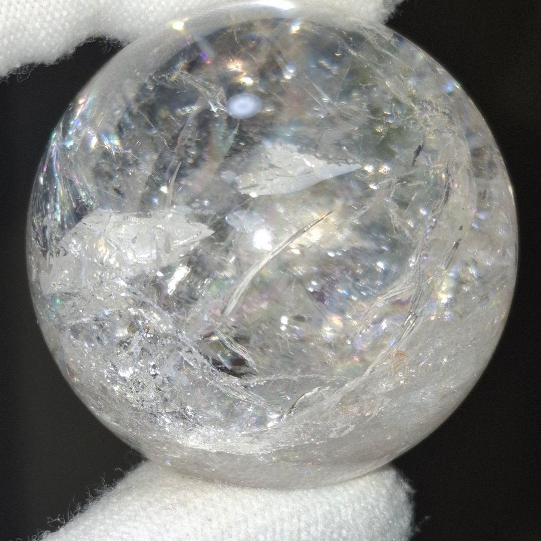 天然石✨️ピンクアゼツライト　スフィア✨️虹ギラギラ台座付き