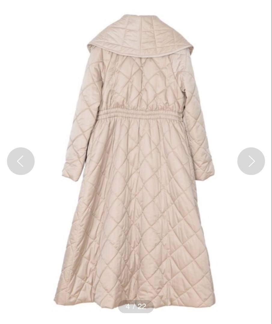 アナイ　キルティング　ショール　カラー　コート　ベージュ　38 サイズ