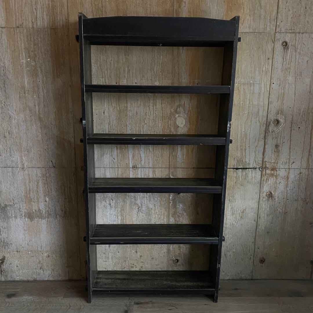 楔の本棚　くさび　書棚　無垢材　オープンシェルフ　オープンラック　ヴィンテージ