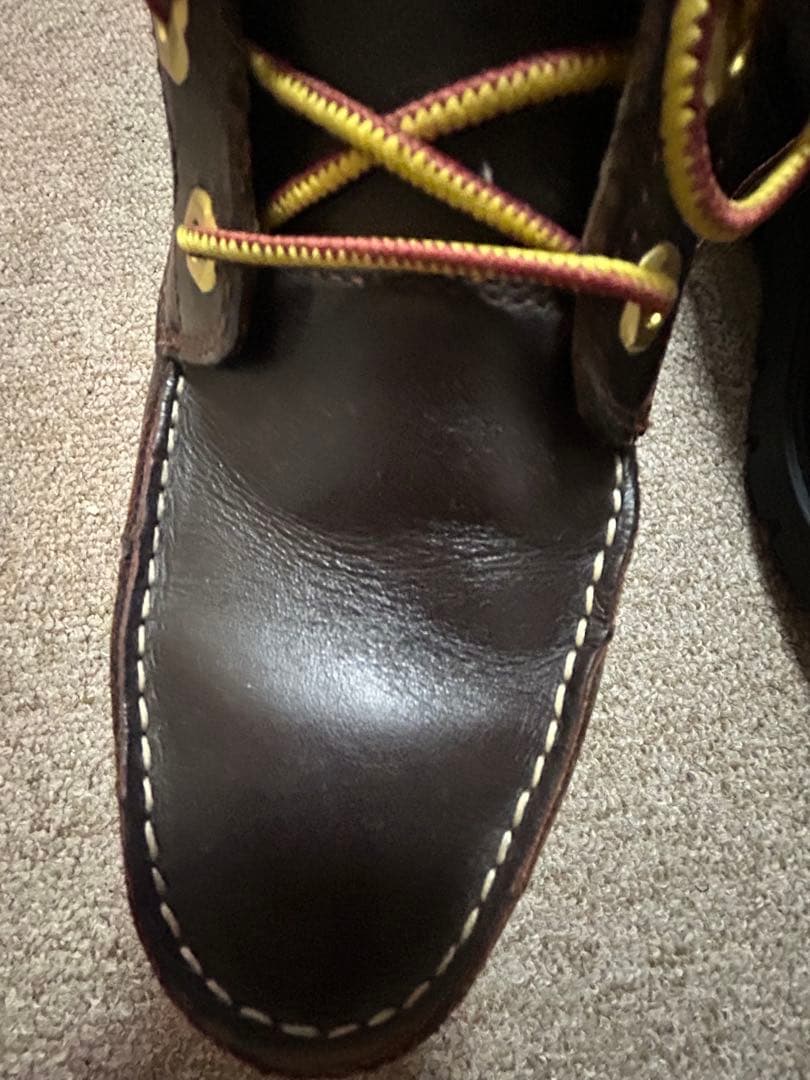 ティンバーランド　白ステッチ革靴