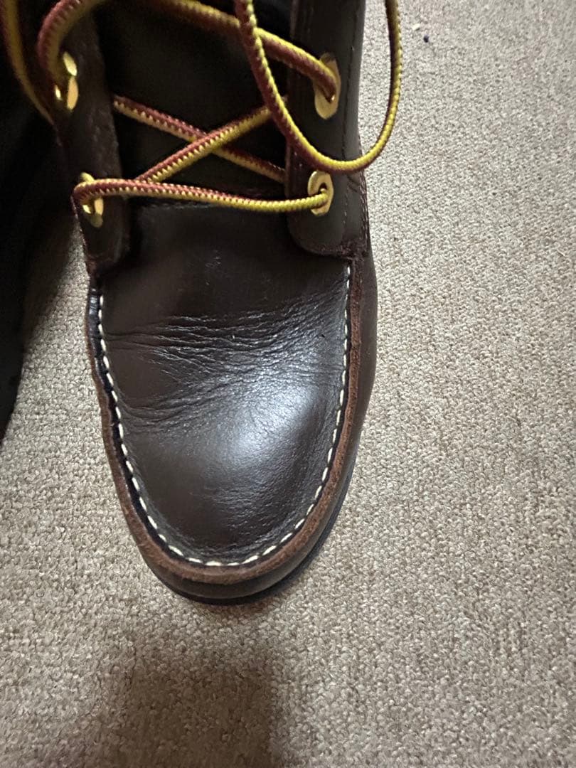 ティンバーランド　白ステッチ革靴