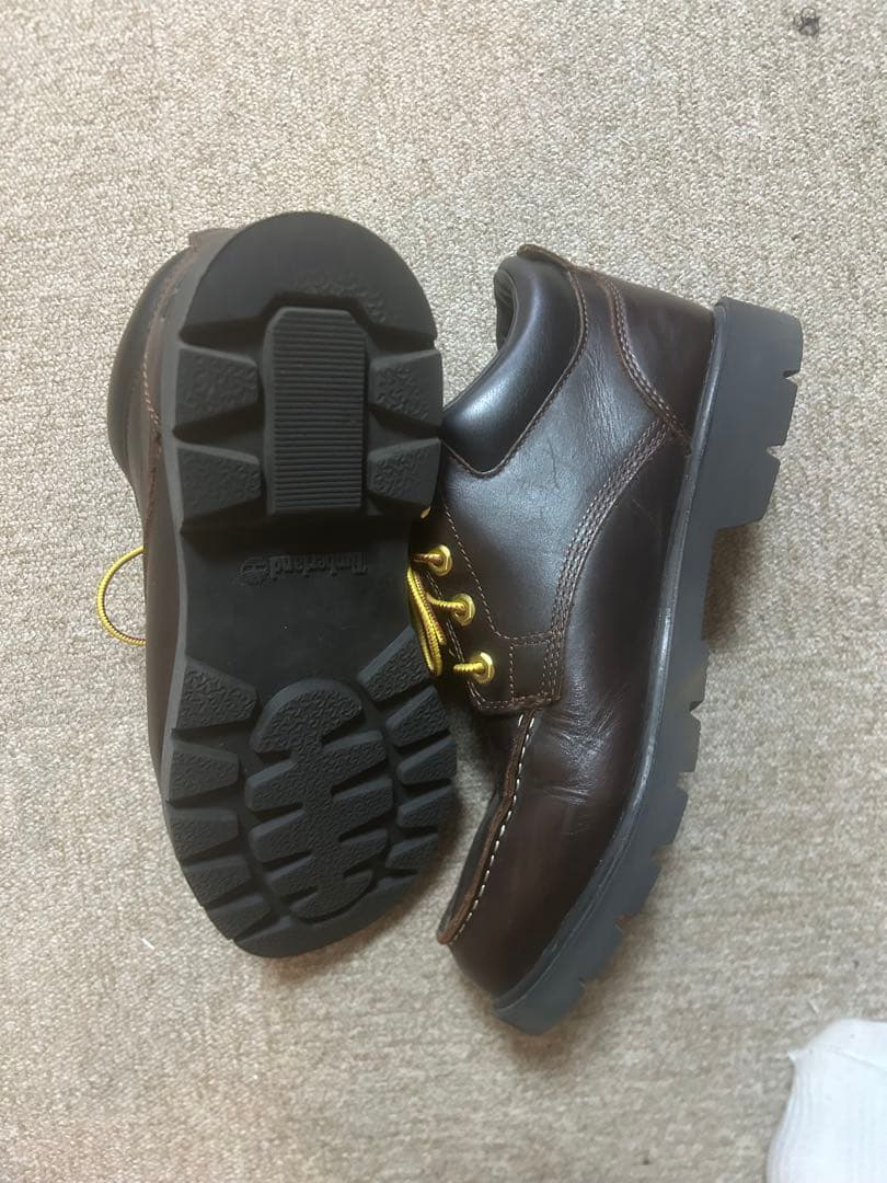 ティンバーランド　白ステッチ革靴