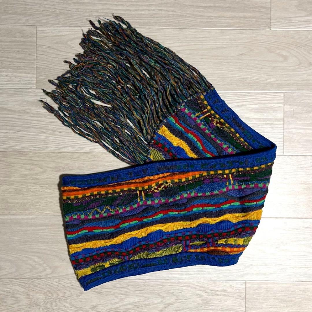 COOGI マフラー 激レア 一点物 デザイン 90s 00s 虹色 レインボー