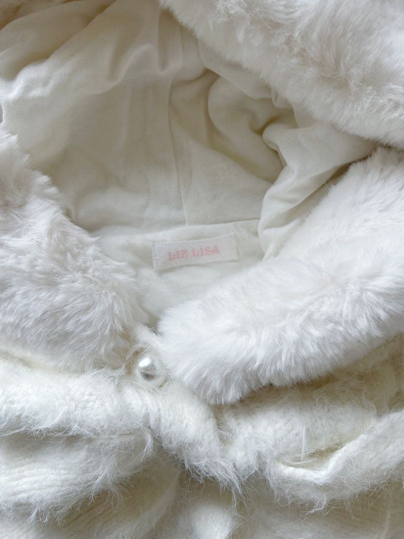 LIZLISAフード付きリボンポンチョ