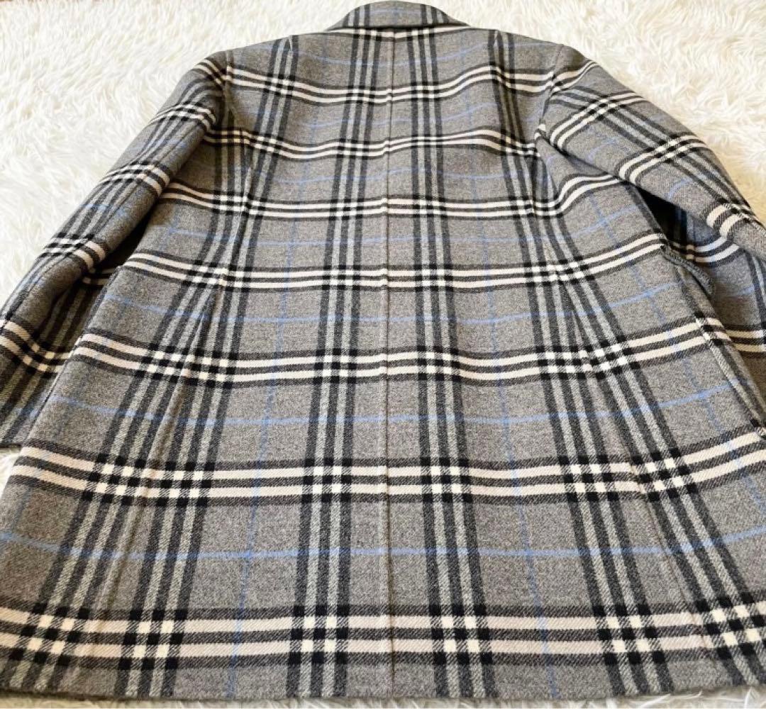希少✨BURBERRY バーバリー　カシミヤ ノバチェック　コート　11 L