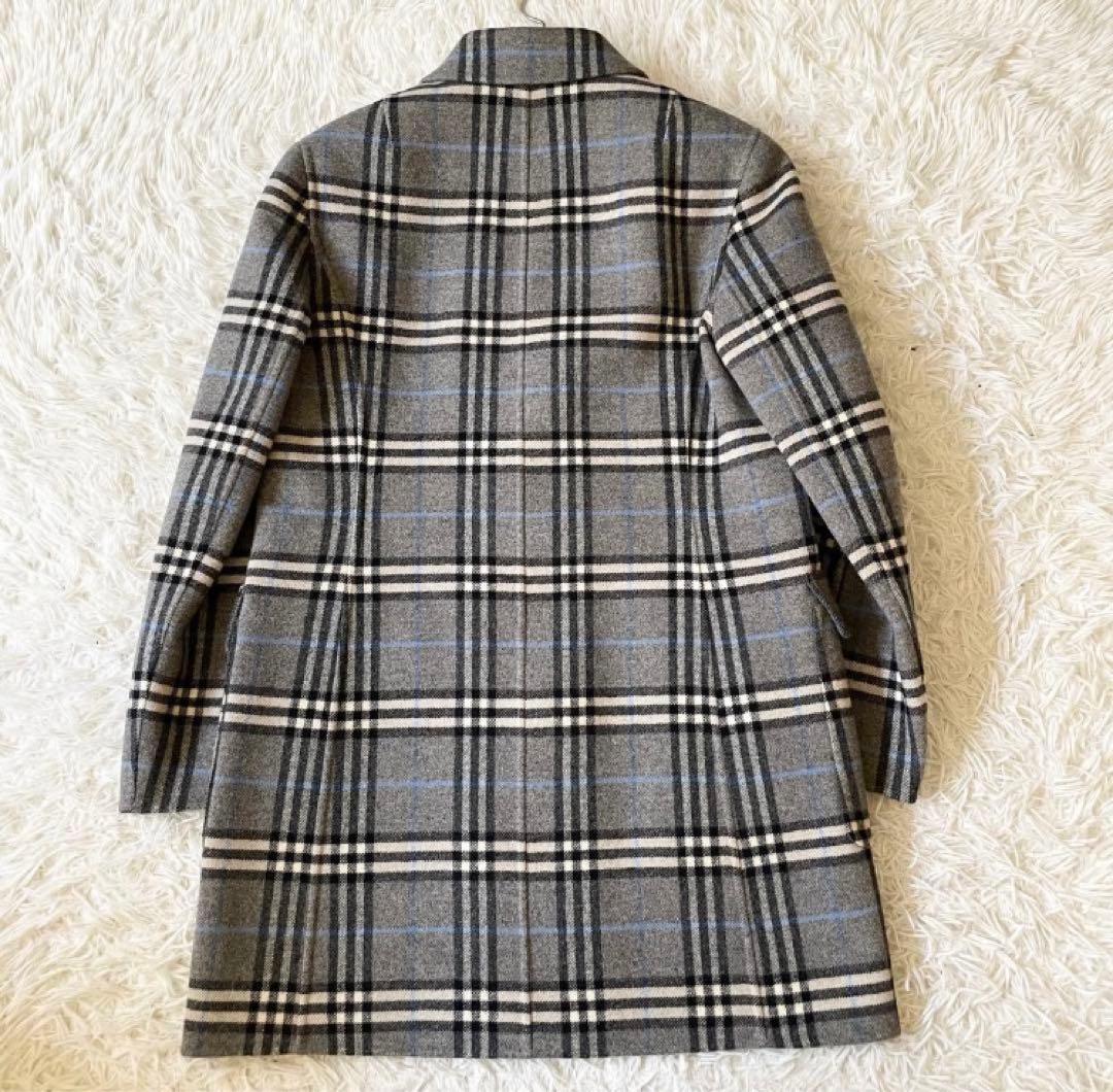 希少✨BURBERRY バーバリー　カシミヤ ノバチェック　コート　11 L