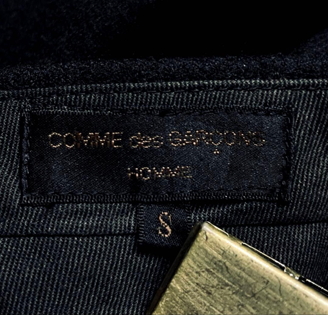 初期 コムデギャルソン オム 生地厚 ウール ツータック スラックス パンツ 黒