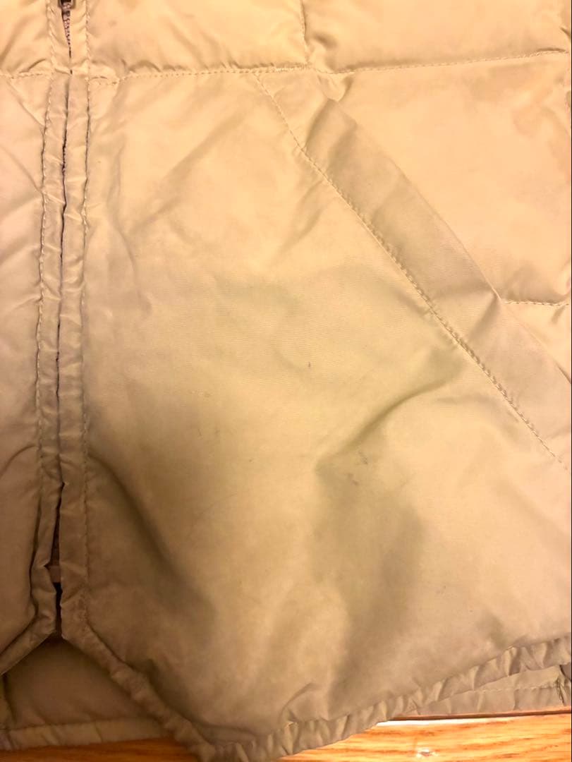 柴田ひかり着用 Eddie Bauer ベージュ ダウンベスト Lサイズ