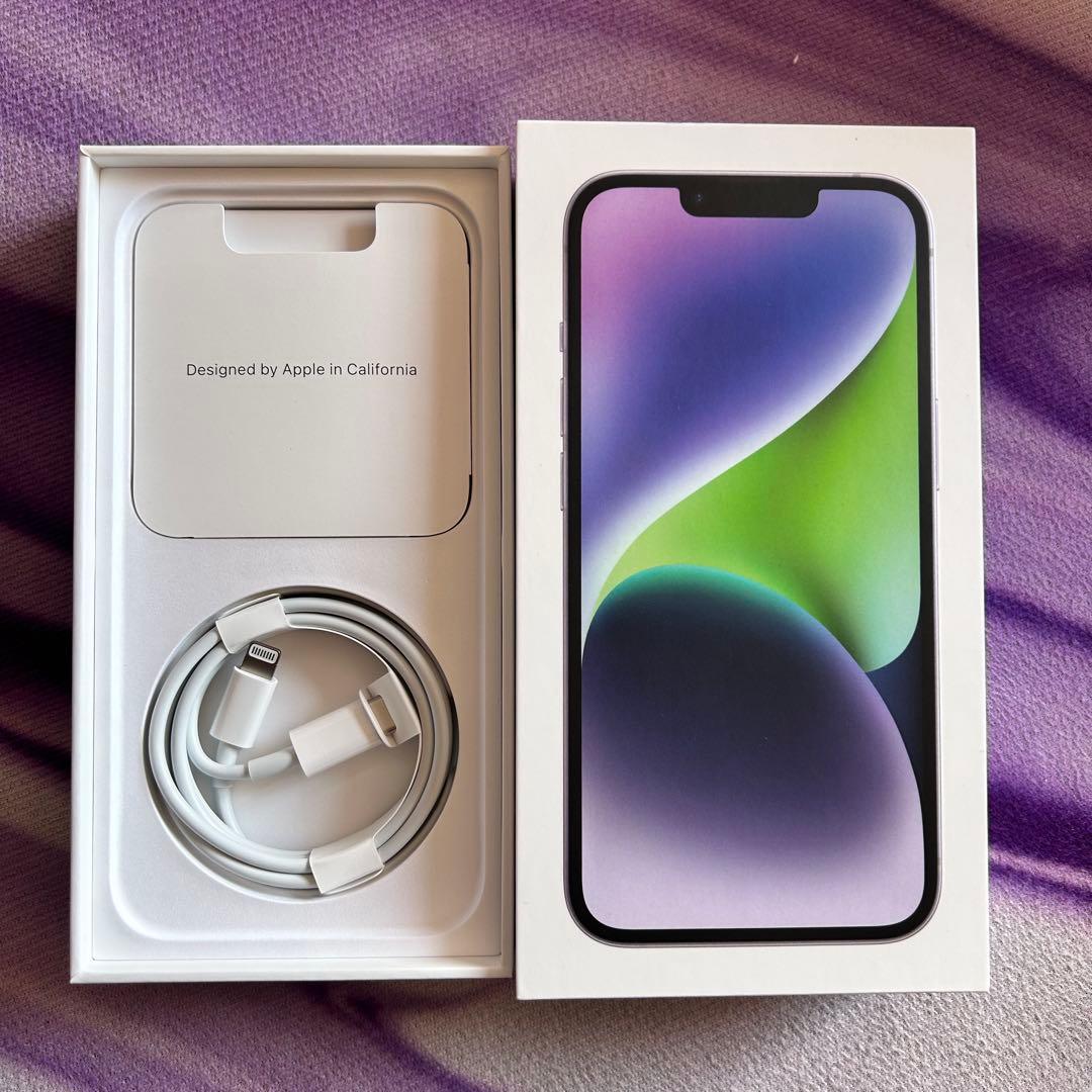iPhone14 128GB パープル 本体とおまけ