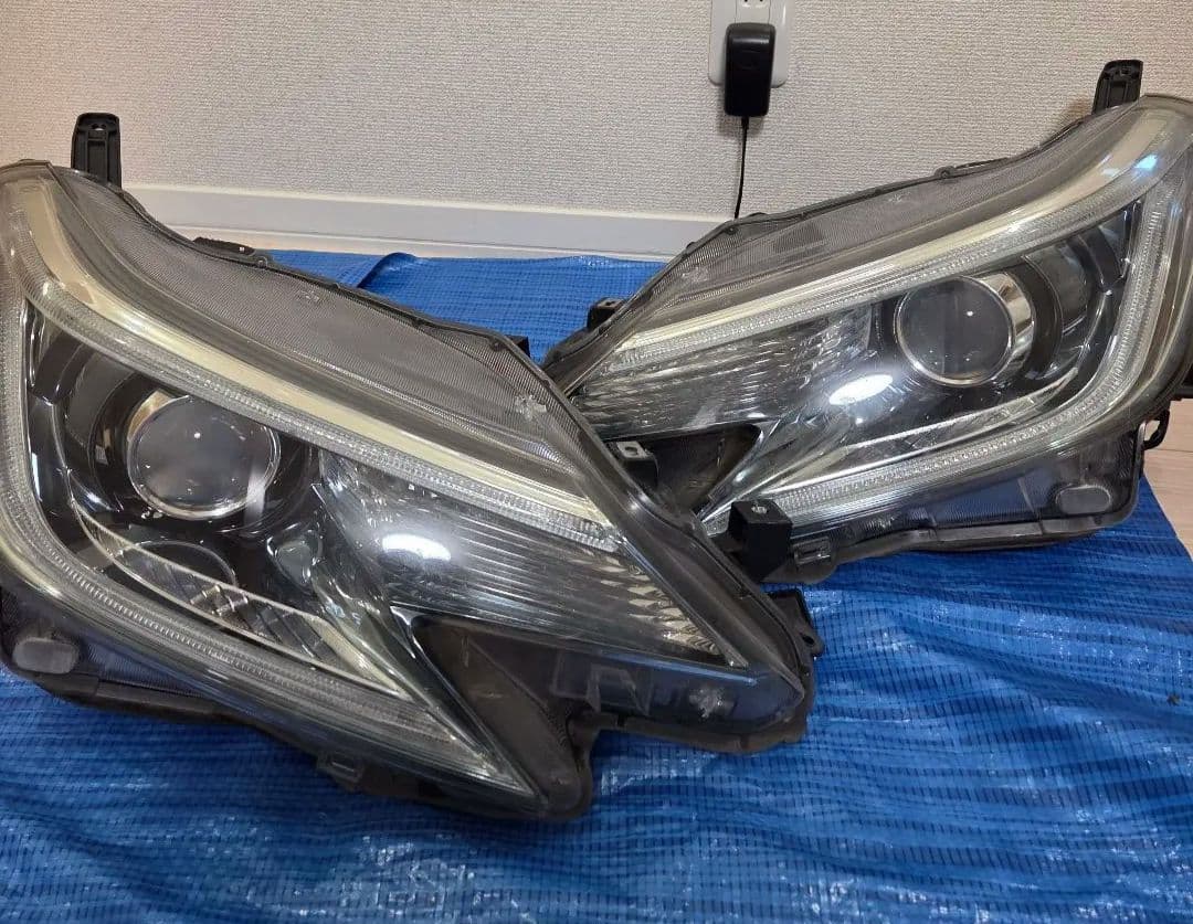 変換カプラーセット マークX 中期 純正 ヘッドライト 左右セット GRX130