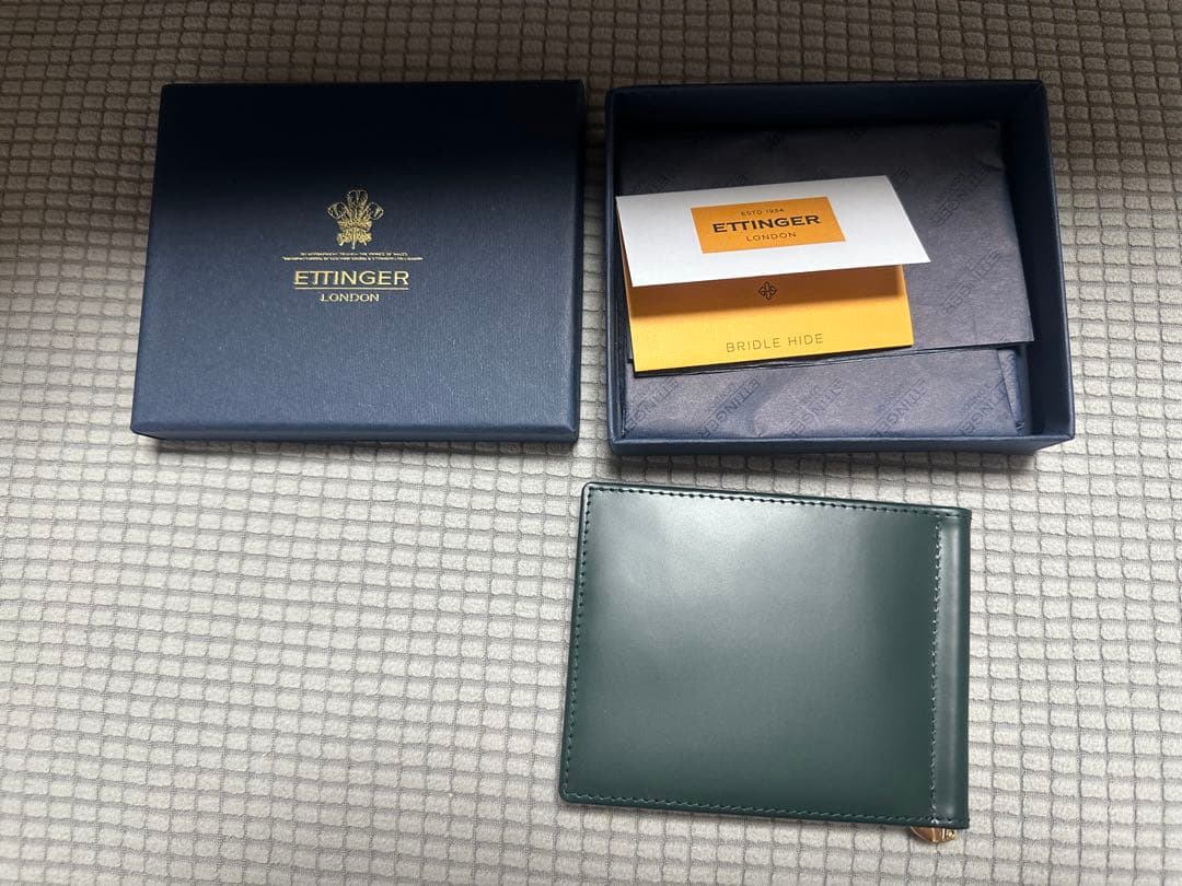 ETTINGER グリーン マネークリップ