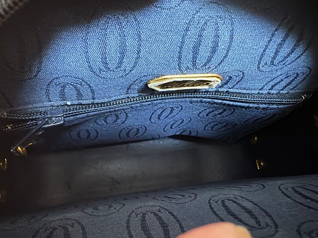 カルティエ サファイアライン ショルダーバッグ ネイビー