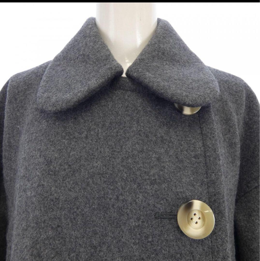 ENFOLD グレーウールショートコートジャケット