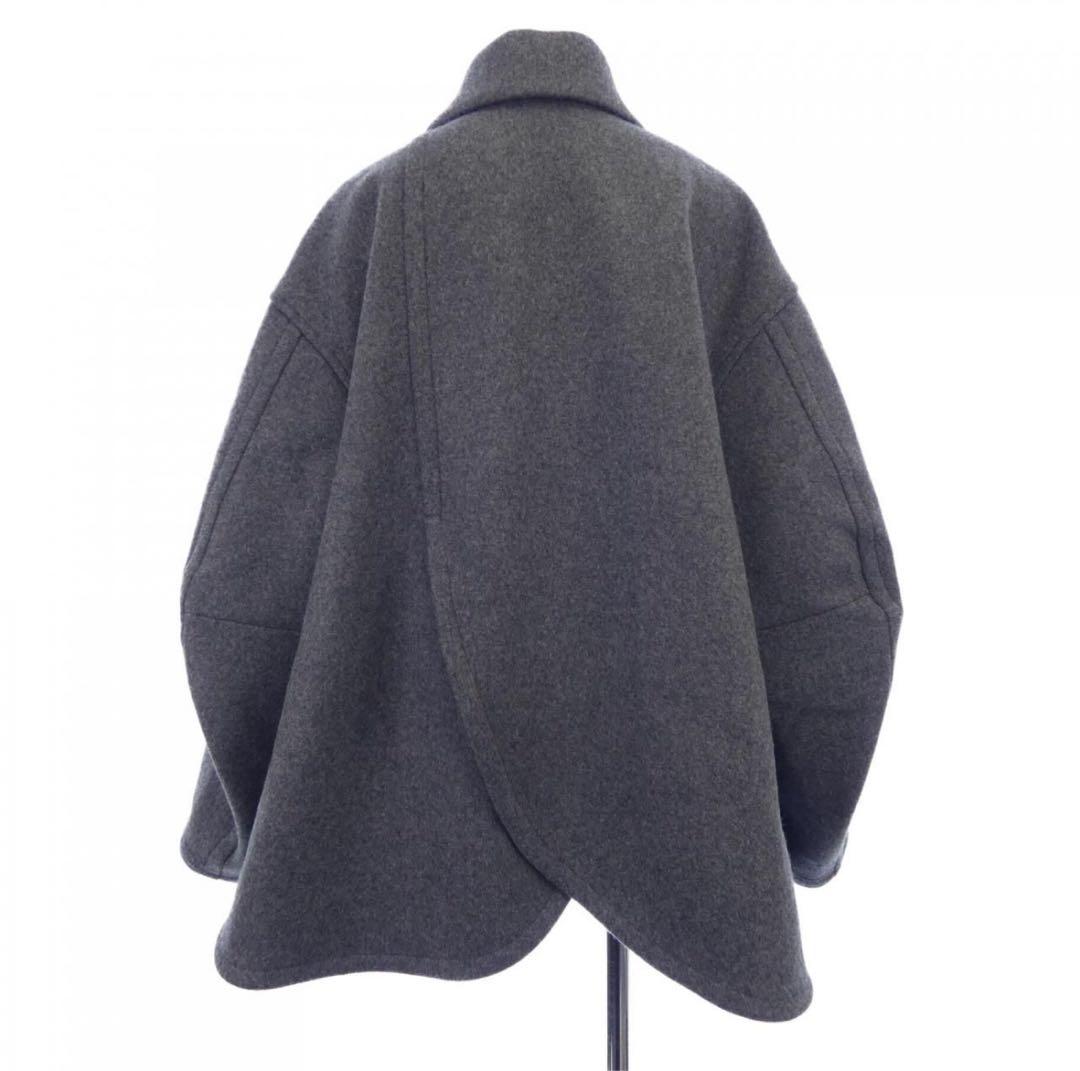 ENFOLD グレーウールショートコートジャケット