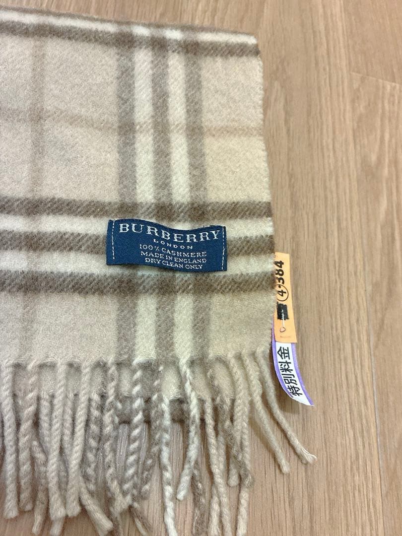 クリーニング済【極美品】BURBERRY LONDON カシミヤ100％マフラー