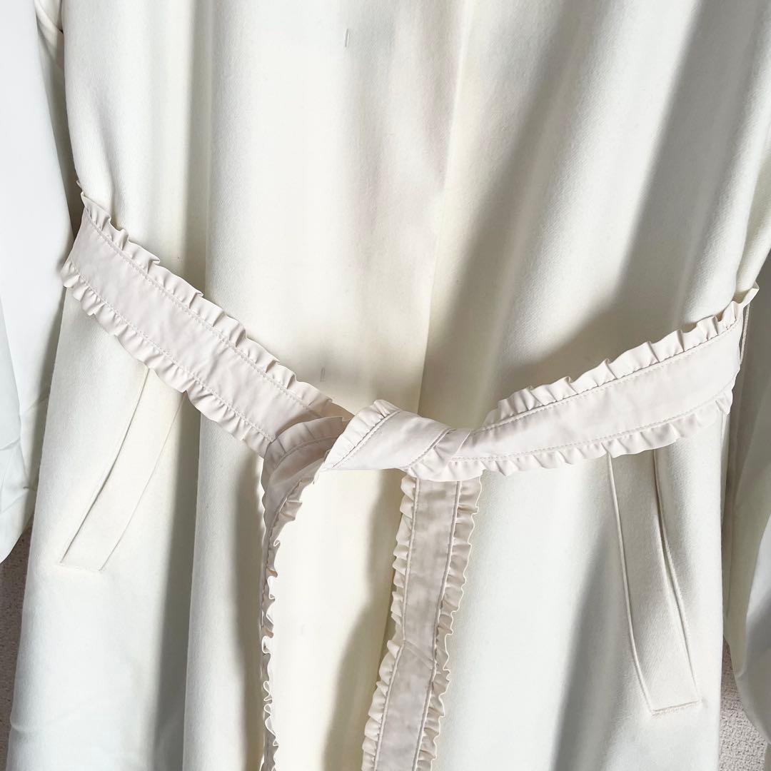 美品♡メゾンエシェル パフスリーブ中綿コート オフホワイト