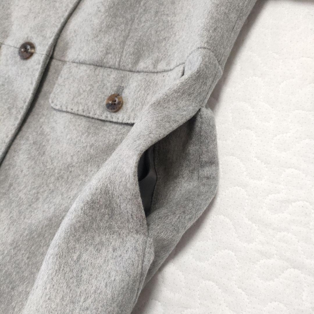 極美品✨オースチンリード　カシミヤ100％　スタンドカラーコート　グレー　36