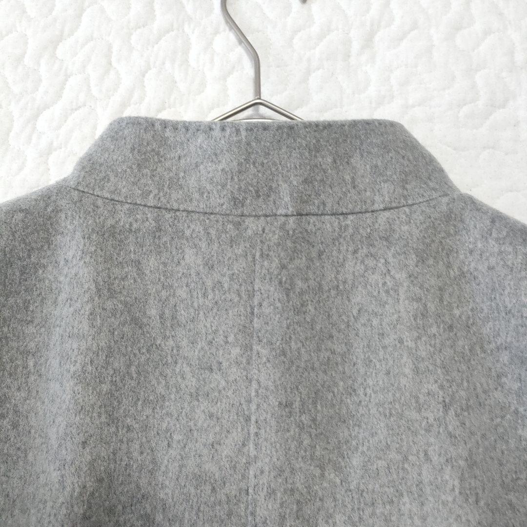 極美品✨オースチンリード　カシミヤ100％　スタンドカラーコート　グレー　36