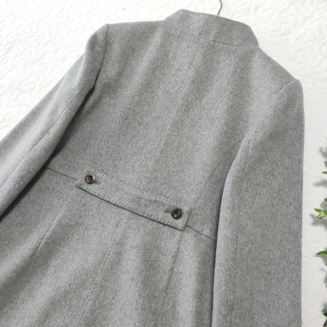 極美品✨オースチンリード　カシミヤ100％　スタンドカラーコート　グレー　36