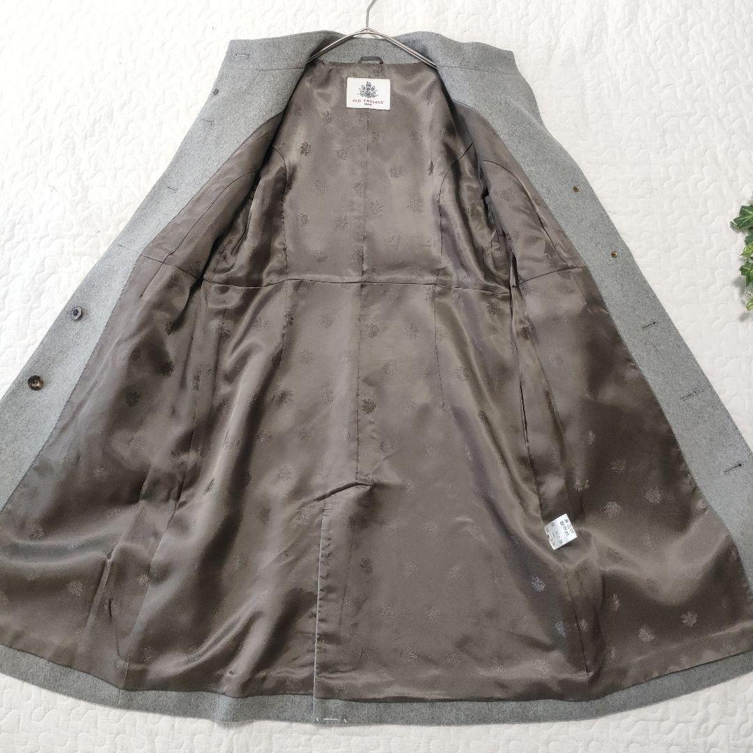 極美品✨オースチンリード　カシミヤ100％　スタンドカラーコート　グレー　36