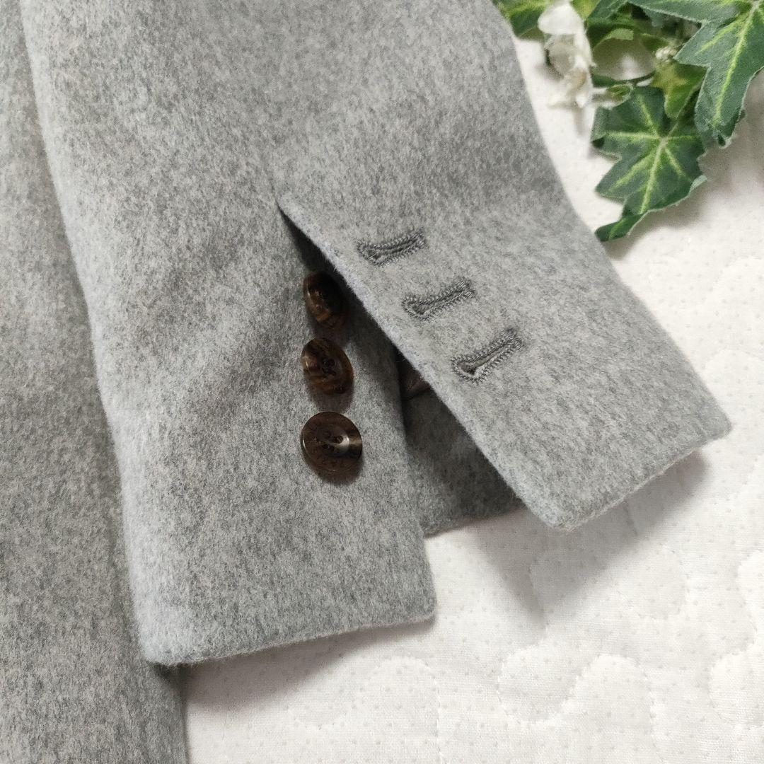 極美品✨オースチンリード　カシミヤ100％　スタンドカラーコート　グレー　36