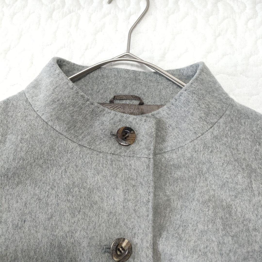 極美品✨オースチンリード　カシミヤ100％　スタンドカラーコート　グレー　36