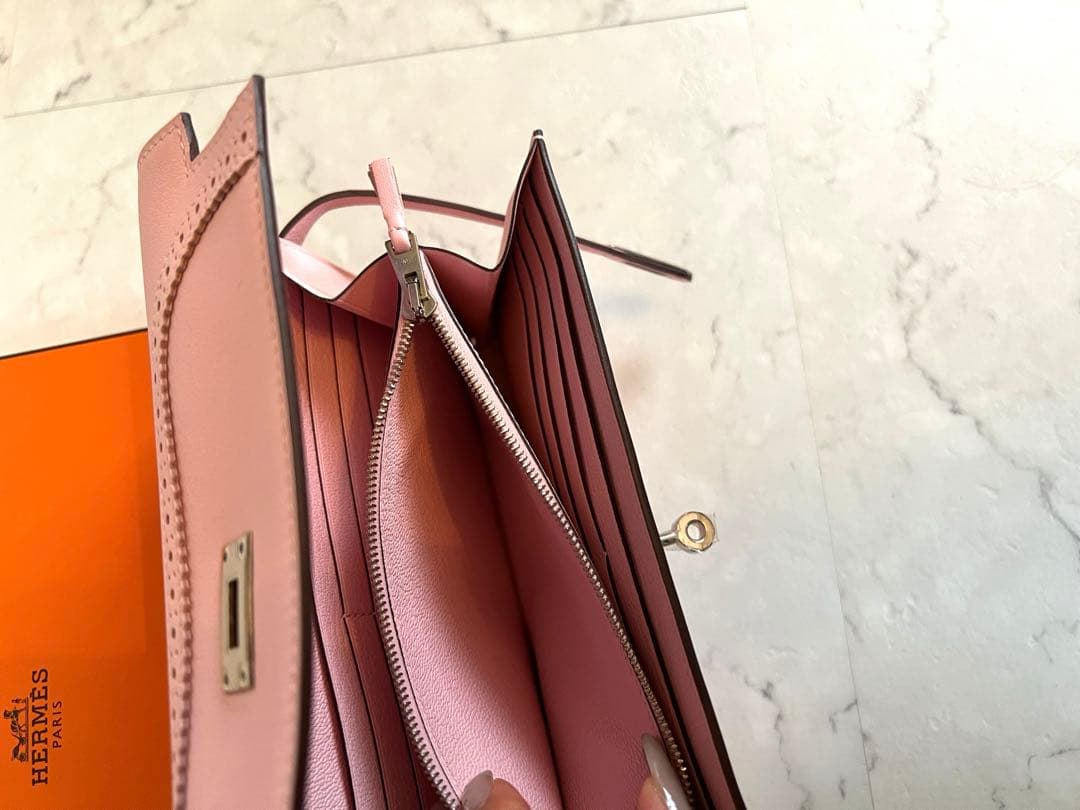 HERMES 【新品・未使用品】エルメス ケリーウォレット ギリーズローズサクラ