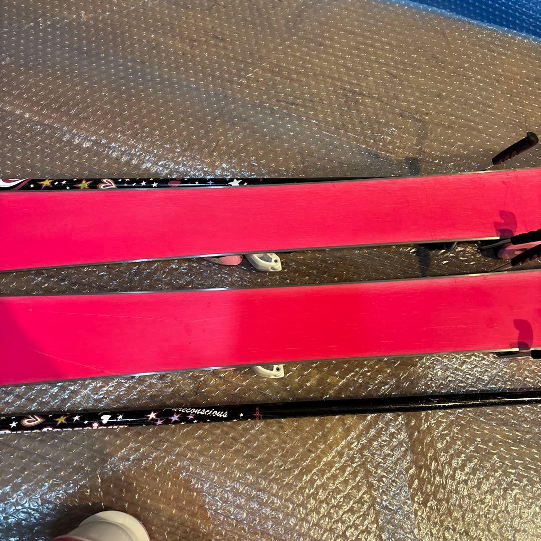 女の子　ジュニアスキーセット　ピュアコンシャス 110cm20cm ストック付