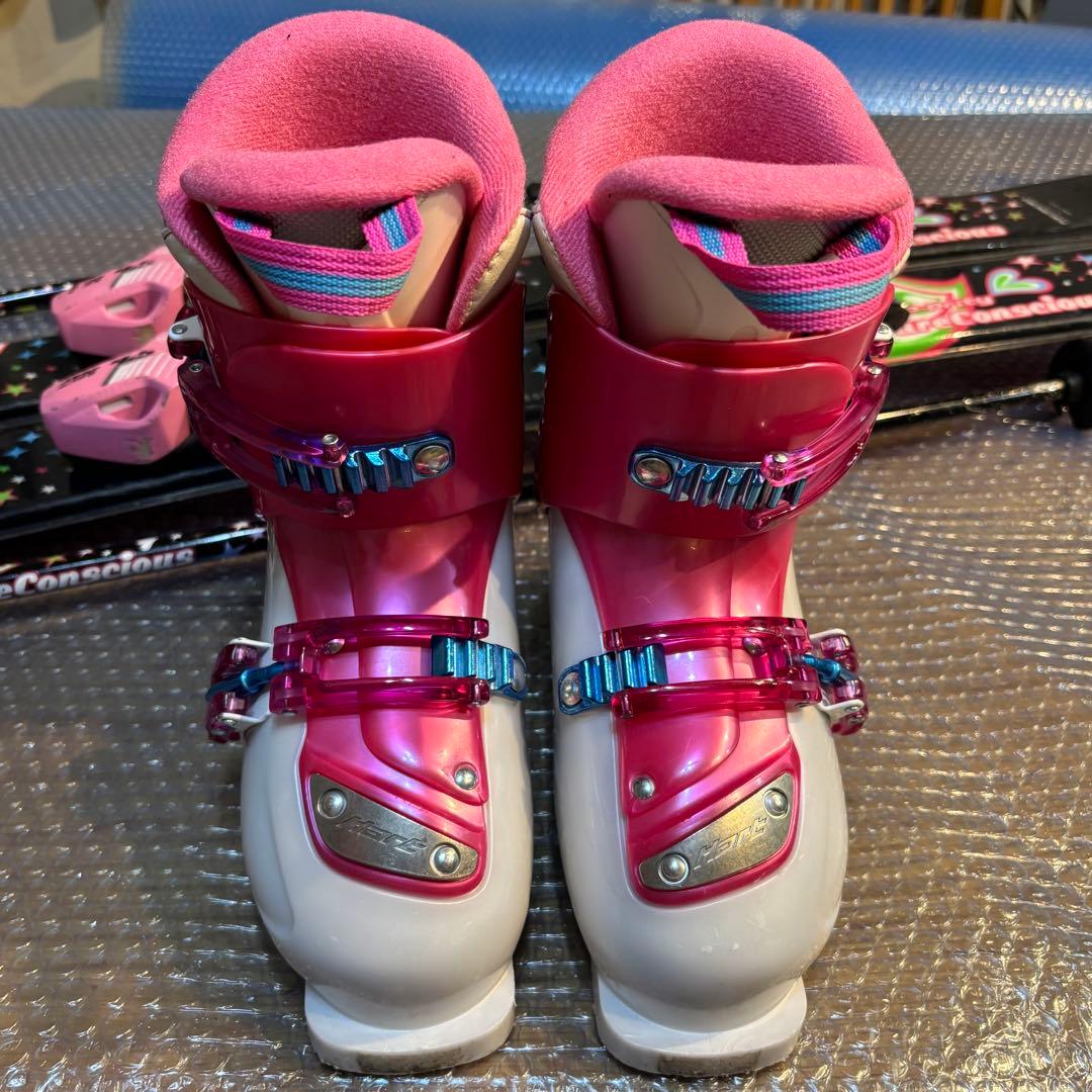 女の子　ジュニアスキーセット　ピュアコンシャス 110cm20cm ストック付