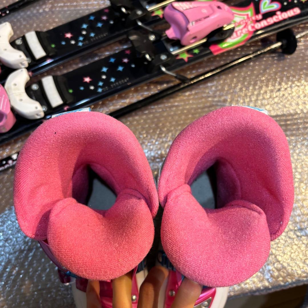 女の子　ジュニアスキーセット　ピュアコンシャス 110cm20cm ストック付