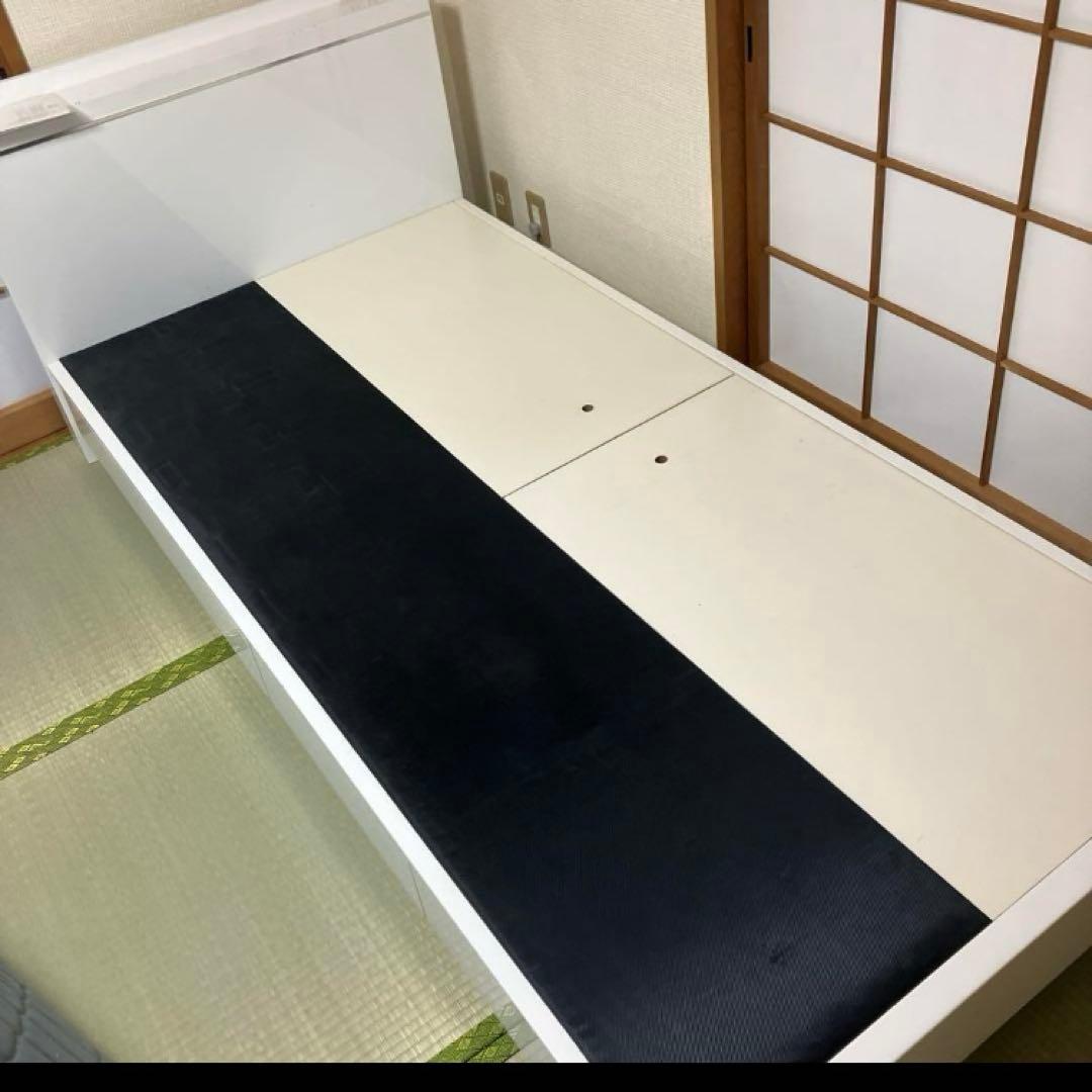 【発送専用出品】ニトリ　シングルベッドフレーム　コンセント　引き出し付き