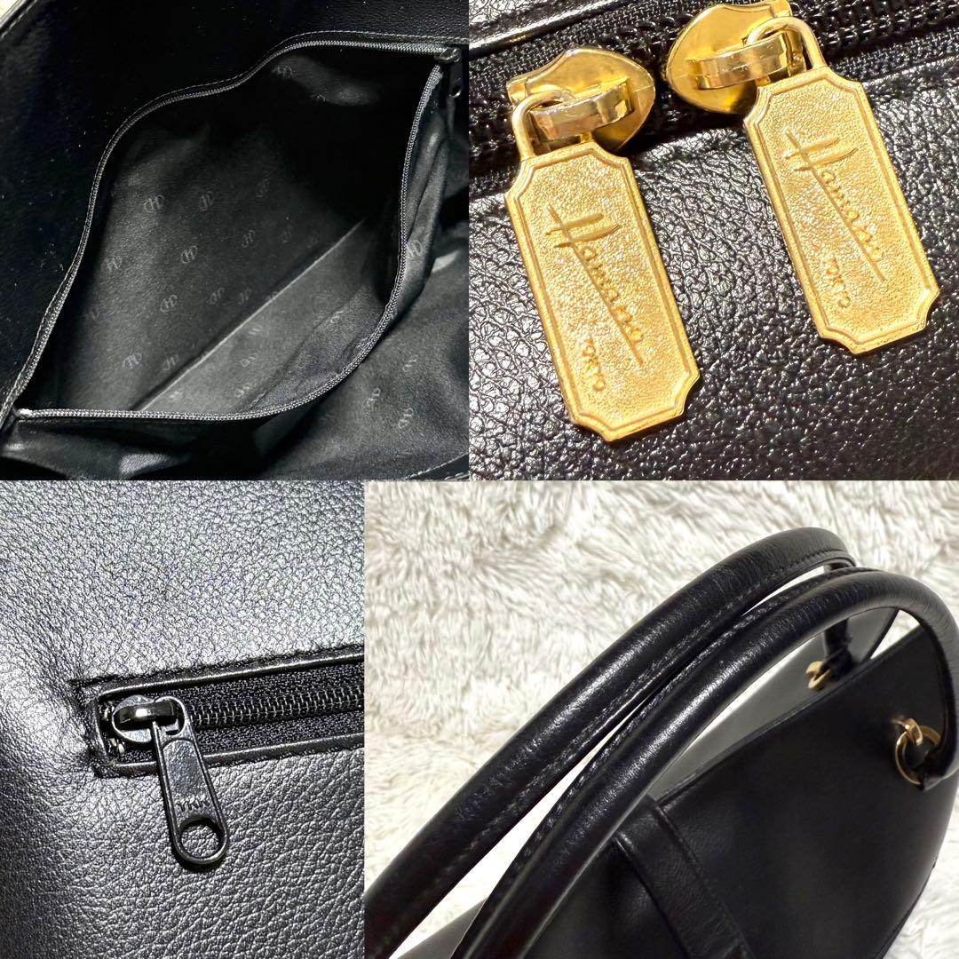 濱野皮革工藝 グレース ディライト トート バッグ ブラック HAMANO