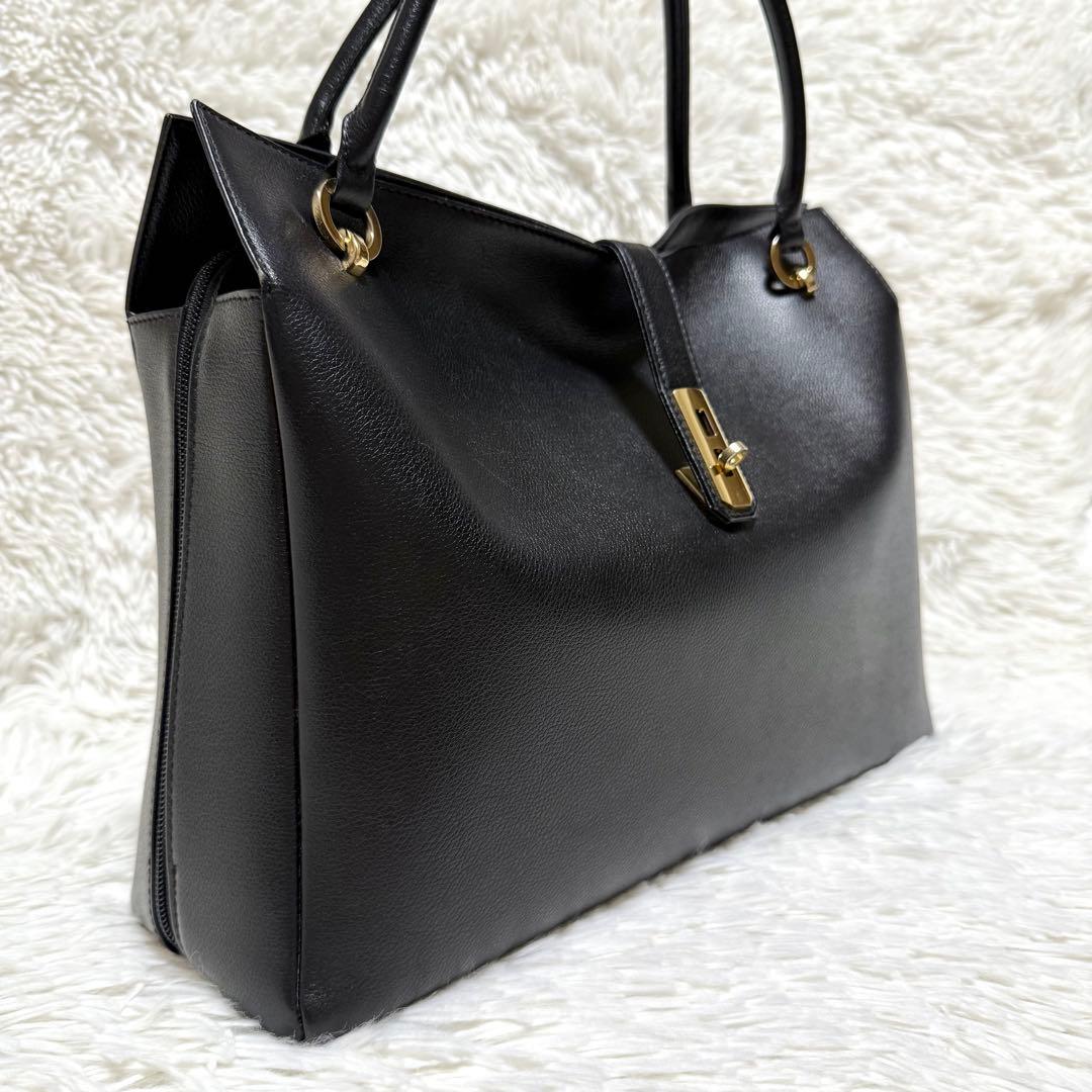 濱野皮革工藝 グレース ディライト トート バッグ ブラック HAMANO