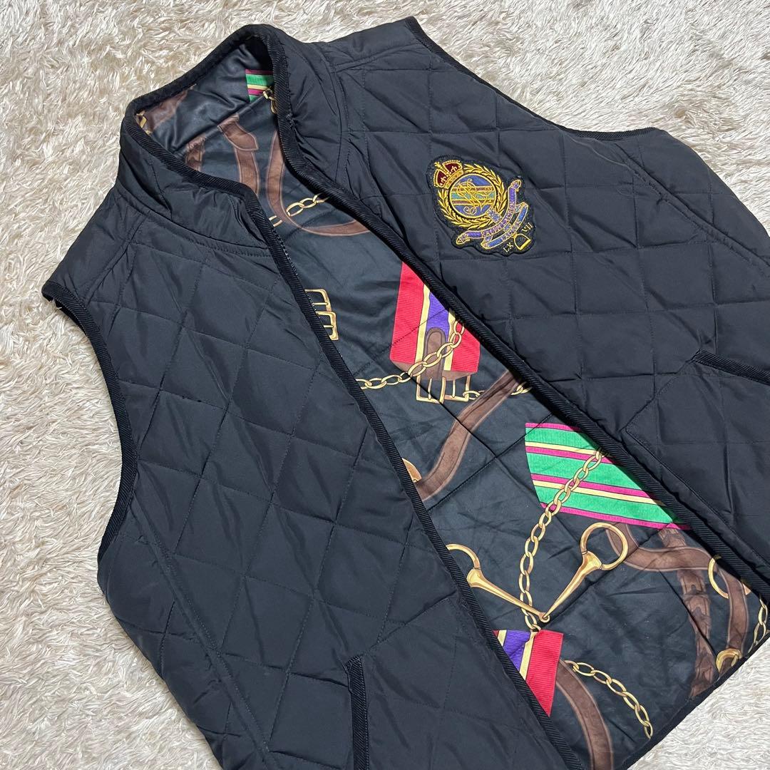 【レア】ラルフローレン エンブレム 馬具柄 リバーシブルベスト