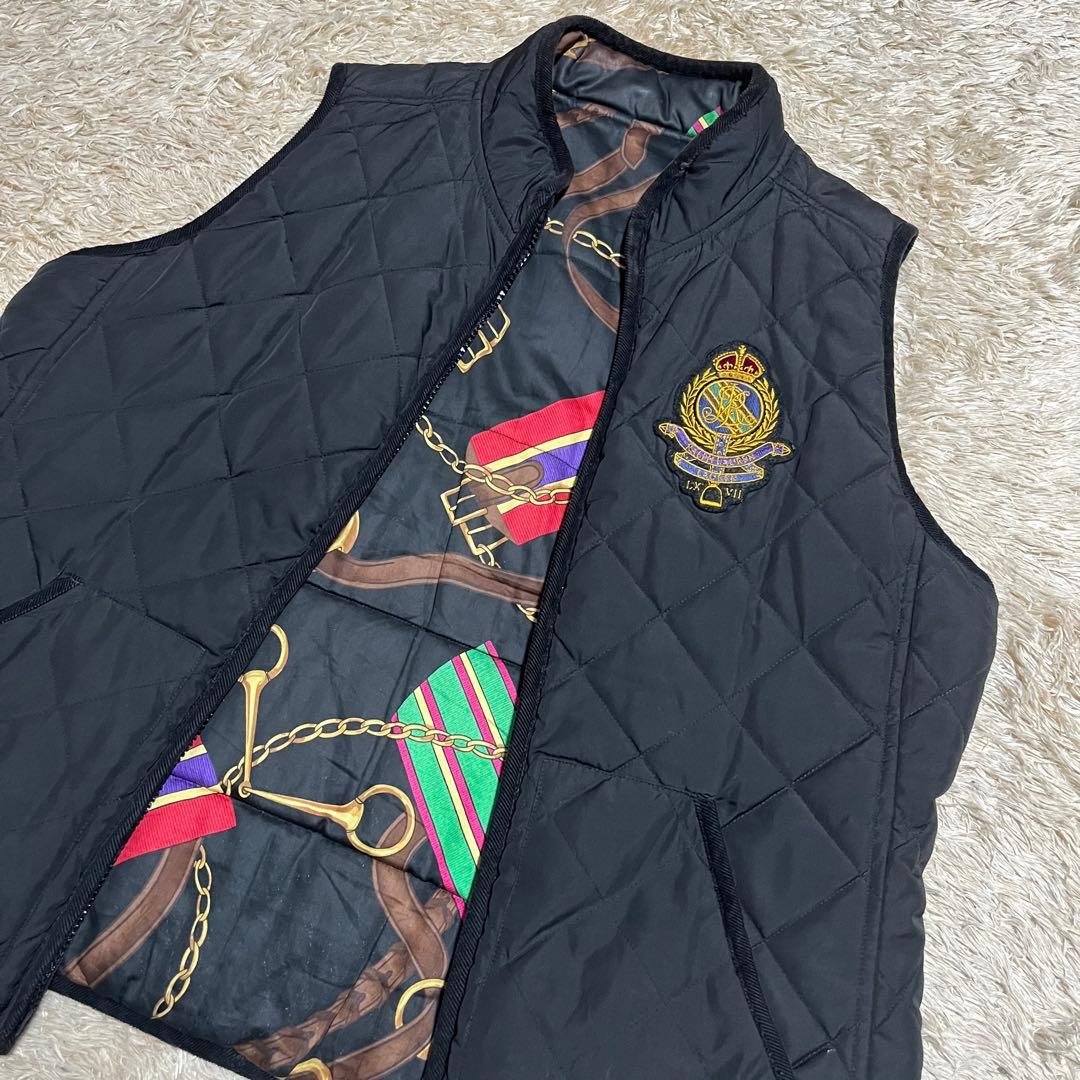 【レア】ラルフローレン エンブレム 馬具柄 リバーシブルベスト