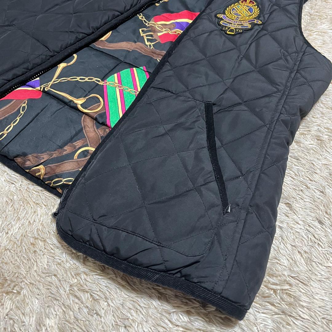 【レア】ラルフローレン エンブレム 馬具柄 リバーシブルベスト