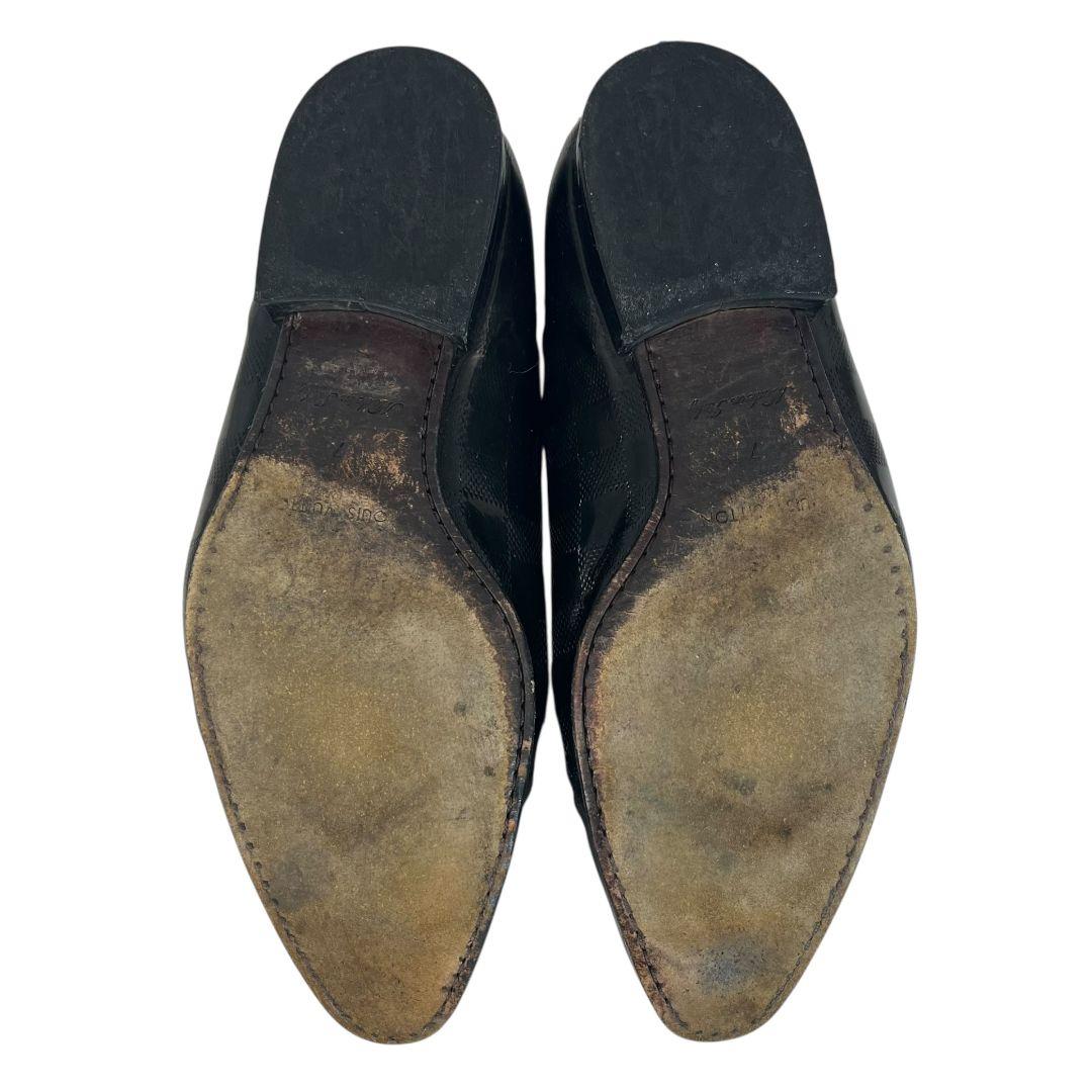 【川越清秀】 ルイヴィトン　ダミエ　ビジネスシューズ　レザー　パンチング