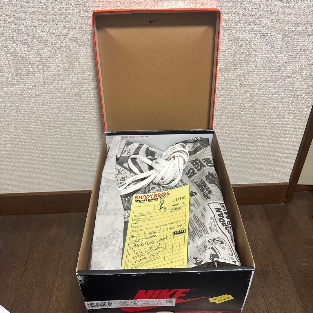 ナイキ GS エアジョーダン1 ハイ OG ロスト&ファウンド/シカゴ 24cm