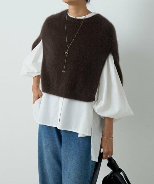 BEARDSLEY ビアズリー ファーニットポンチョ