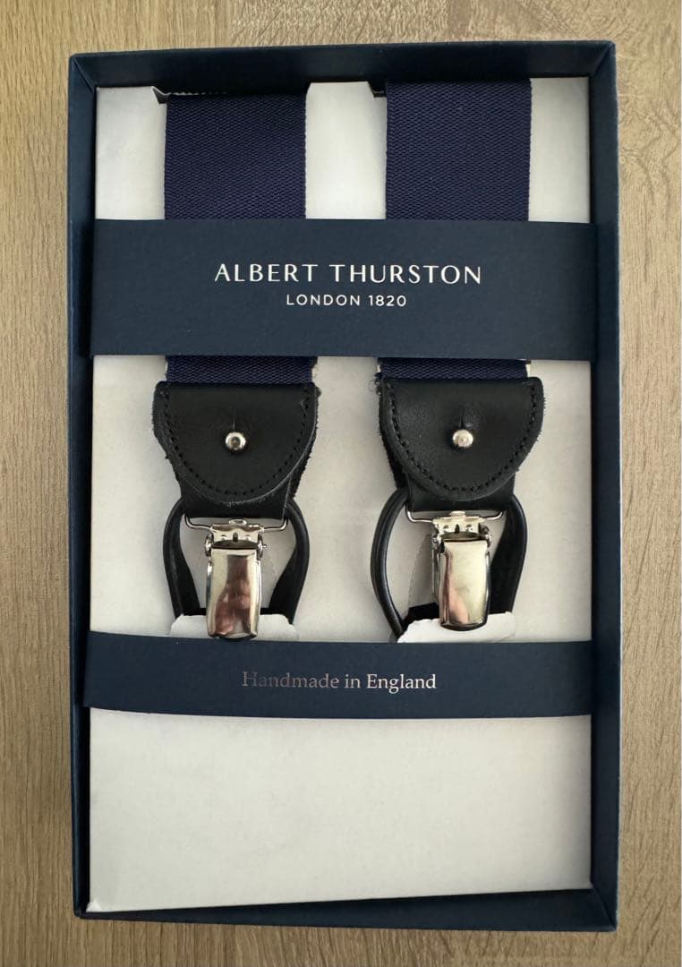  THURSTON ネイビーサスペンダー 英国製
