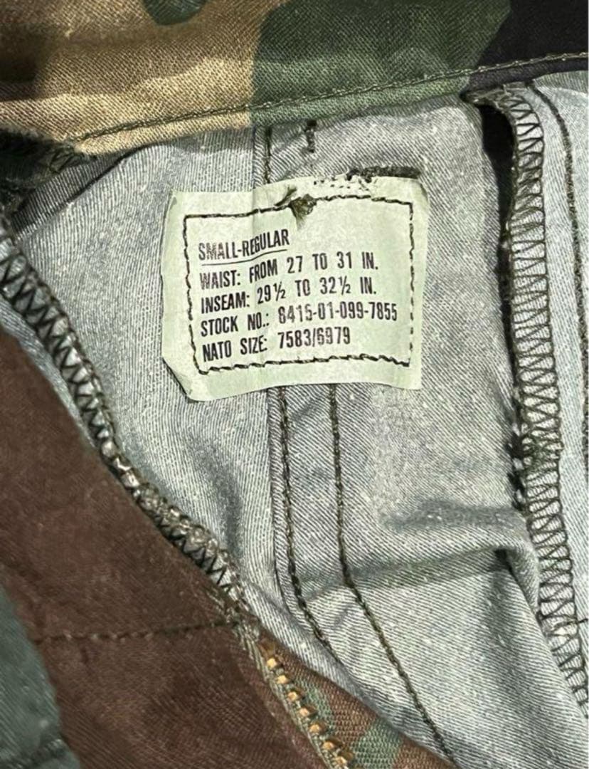 80年代 M-65 実物　デッドストック　米軍放出品　ウッドランドカモ