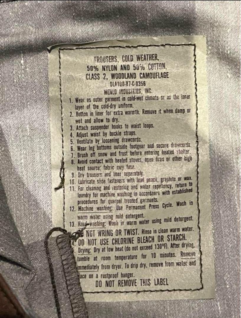80年代 M-65 実物　デッドストック　米軍放出品　ウッドランドカモ