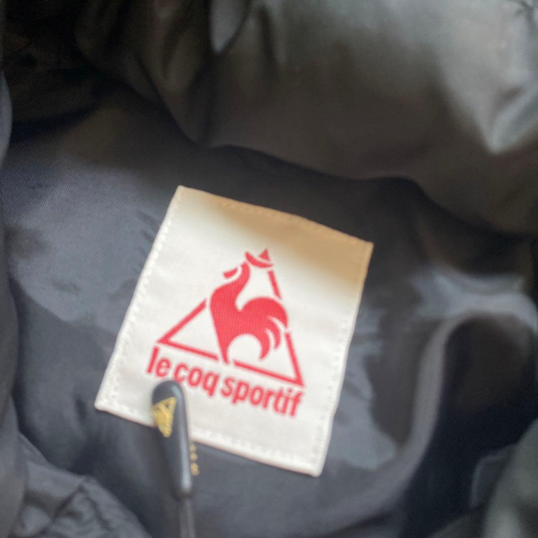 美品希少大サイズO ルコックle coq sportifベンチコート黒ビックロゴ