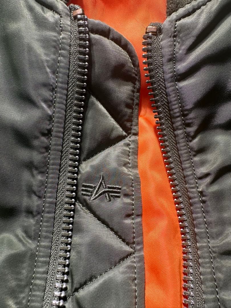 ALPHA MA-1 フライトジャケット リバーシブル セージ M