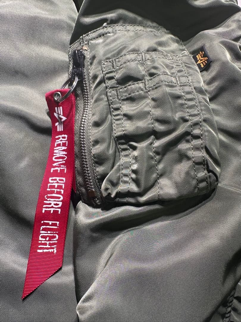 ALPHA MA-1 フライトジャケット リバーシブル セージ M