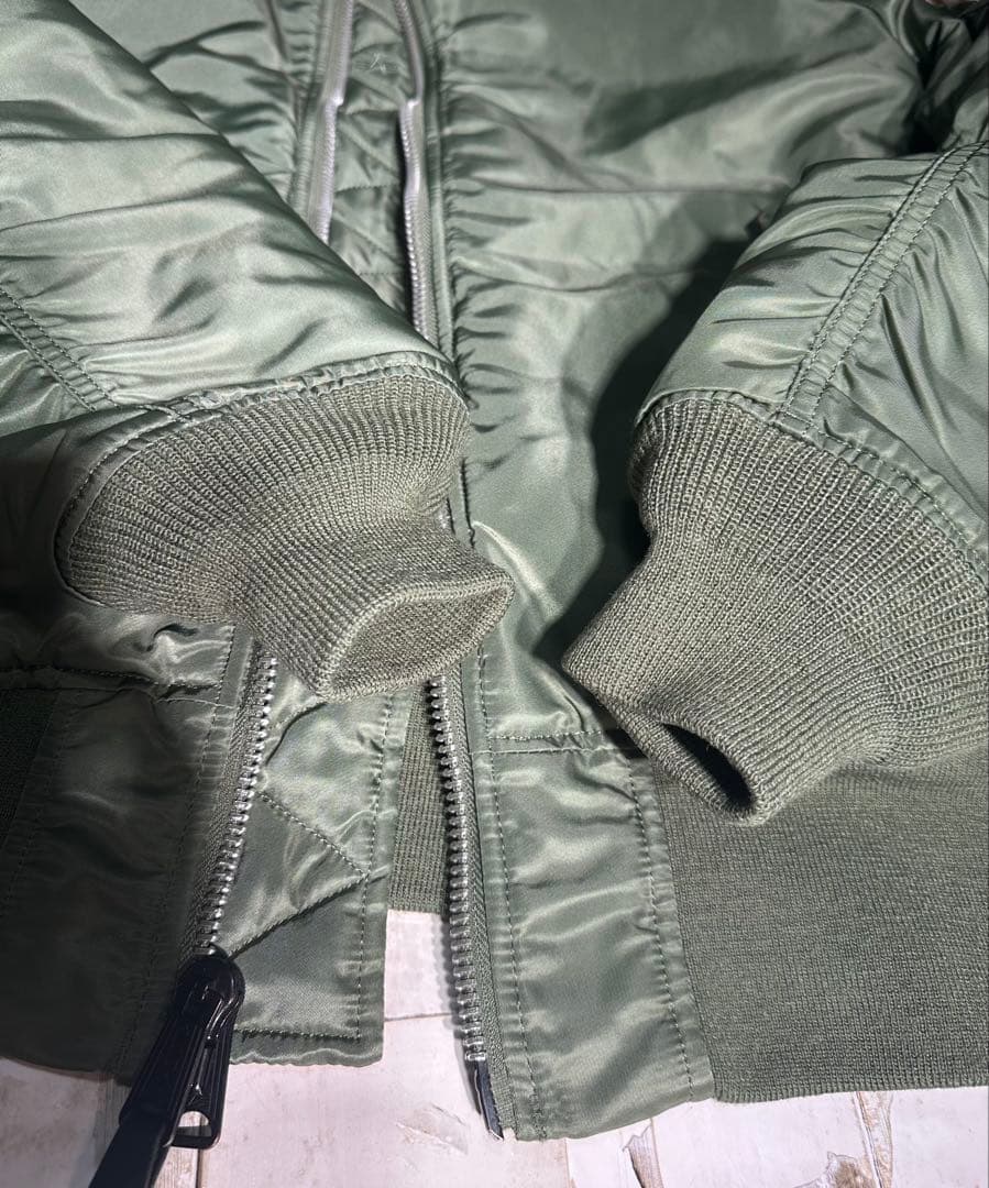 ALPHA MA-1 フライトジャケット リバーシブル セージ M